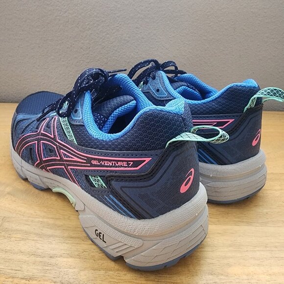 ASICS GEL-Venture 7 Running Shoes 1012A476 Blue/ Pink Womens Sz 8 - Picture 4 of 12